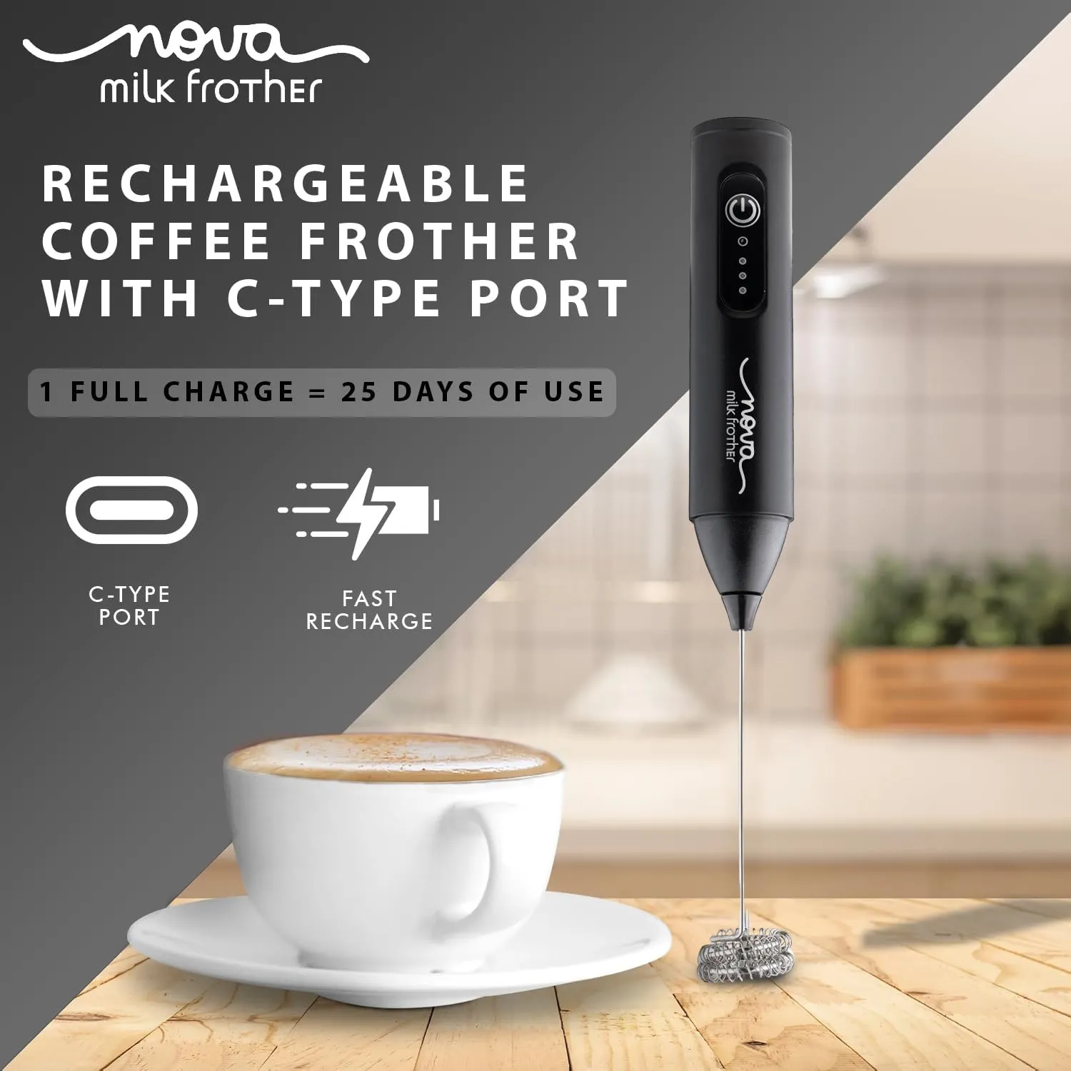Premium Rechargeable Milk Frother for Coffee - Image 5