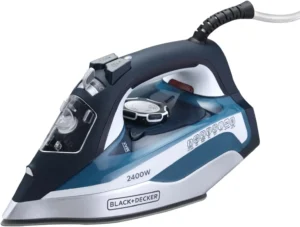 Steam iron with ceramic soleplate and 380ml water tank for smooth, wrinkle-free clothes