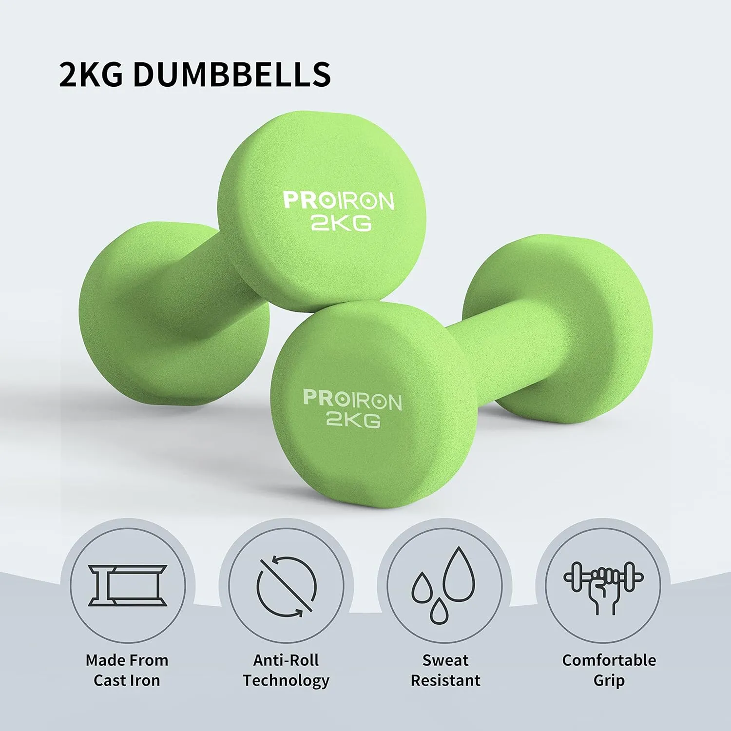 PROIRON Neoprene Dumbbells for Home Fitness and Strength Training