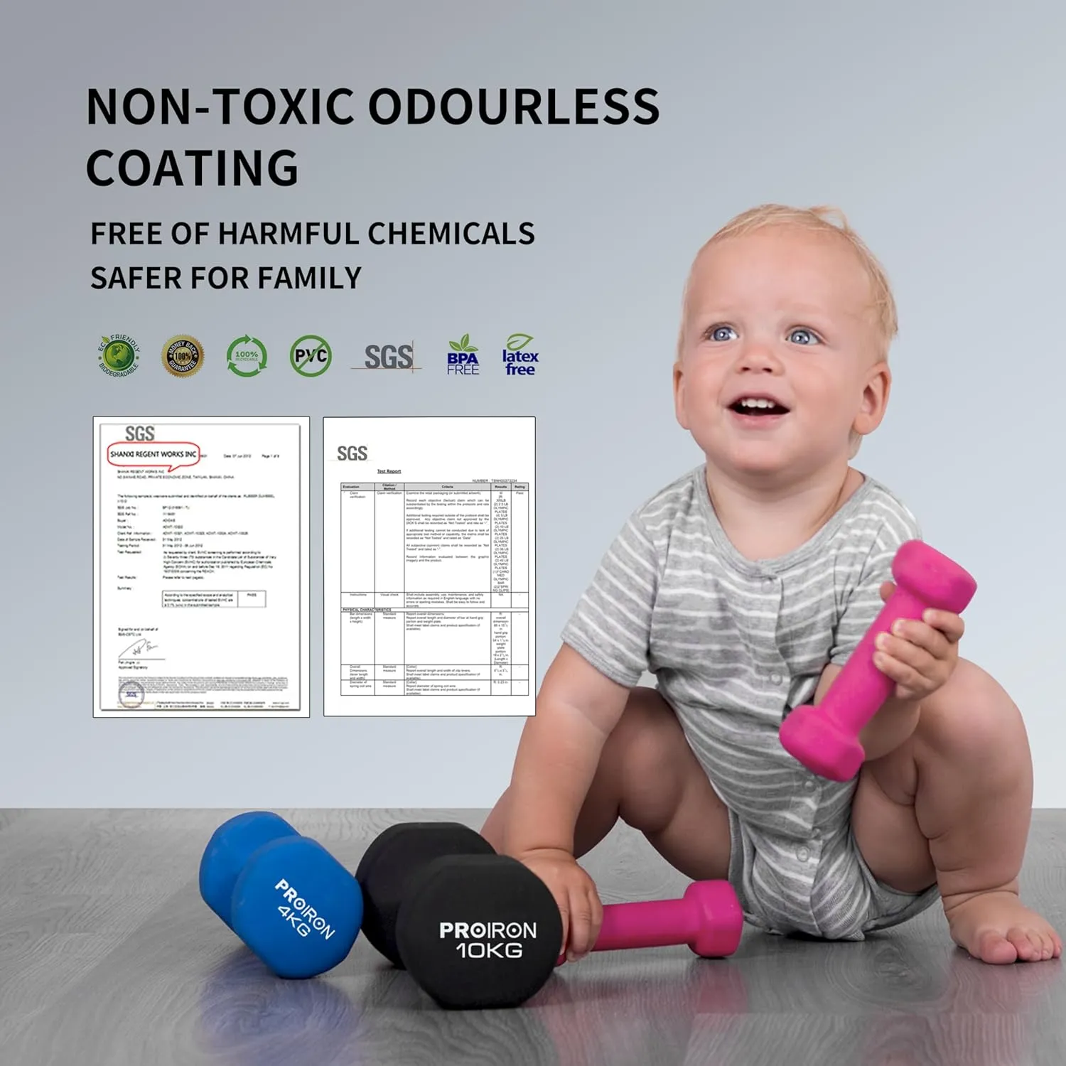 PROIRON Neoprene Dumbbells for Fitness & Exercise - Image 3