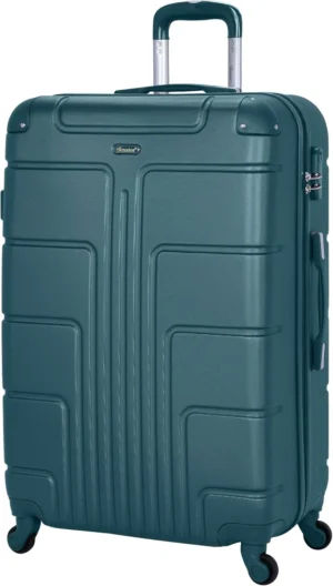 Senator Extra Large 32-Inch Hard Shell Checked Luggage in Dark Teal with Spinner Wheels