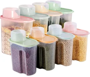 Airtight Food Storage Containers 8pcs with Measuring Cup