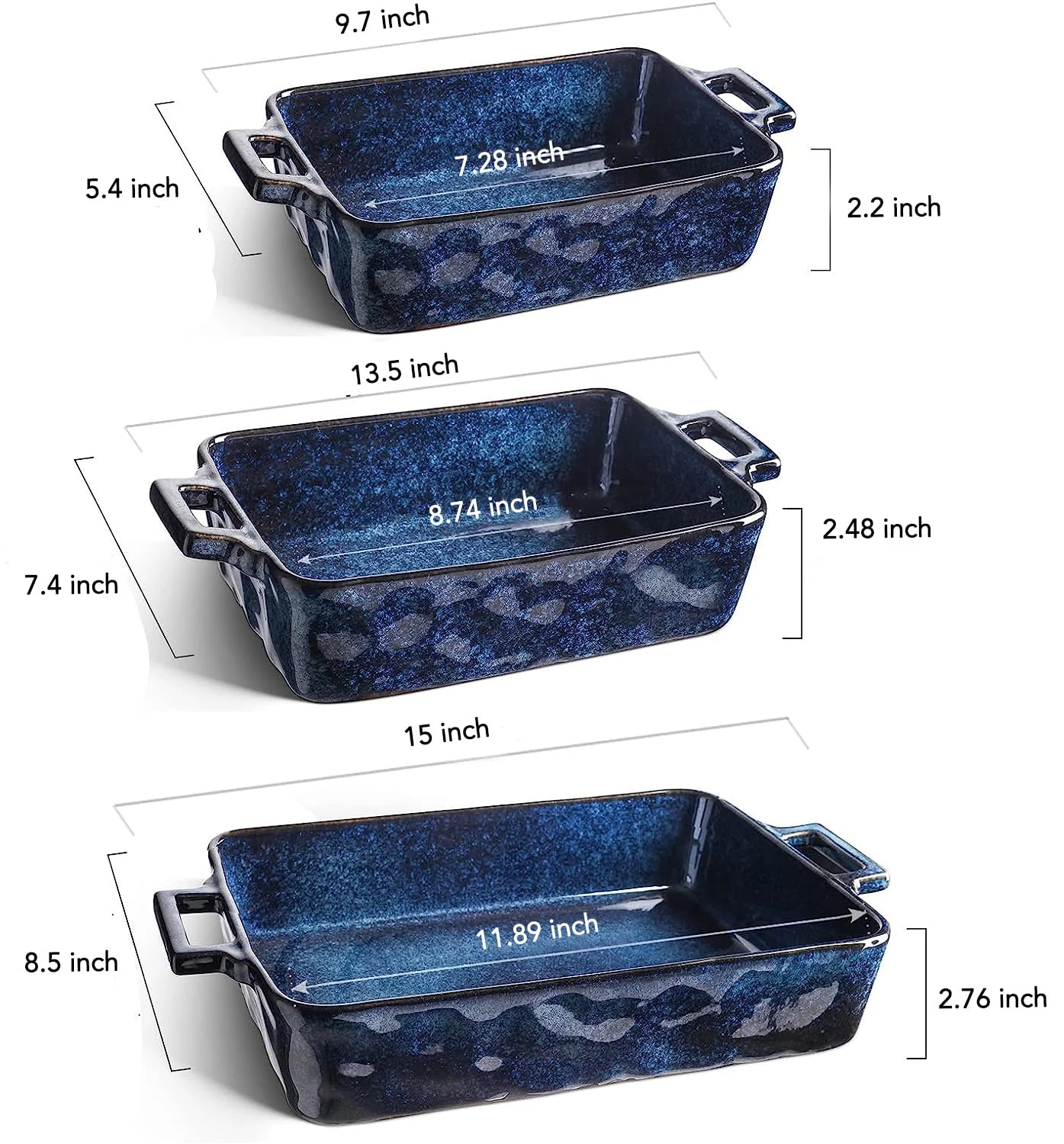 VICRAYS Bakeware Set - Rectangular Lasagna Pans - Image 2