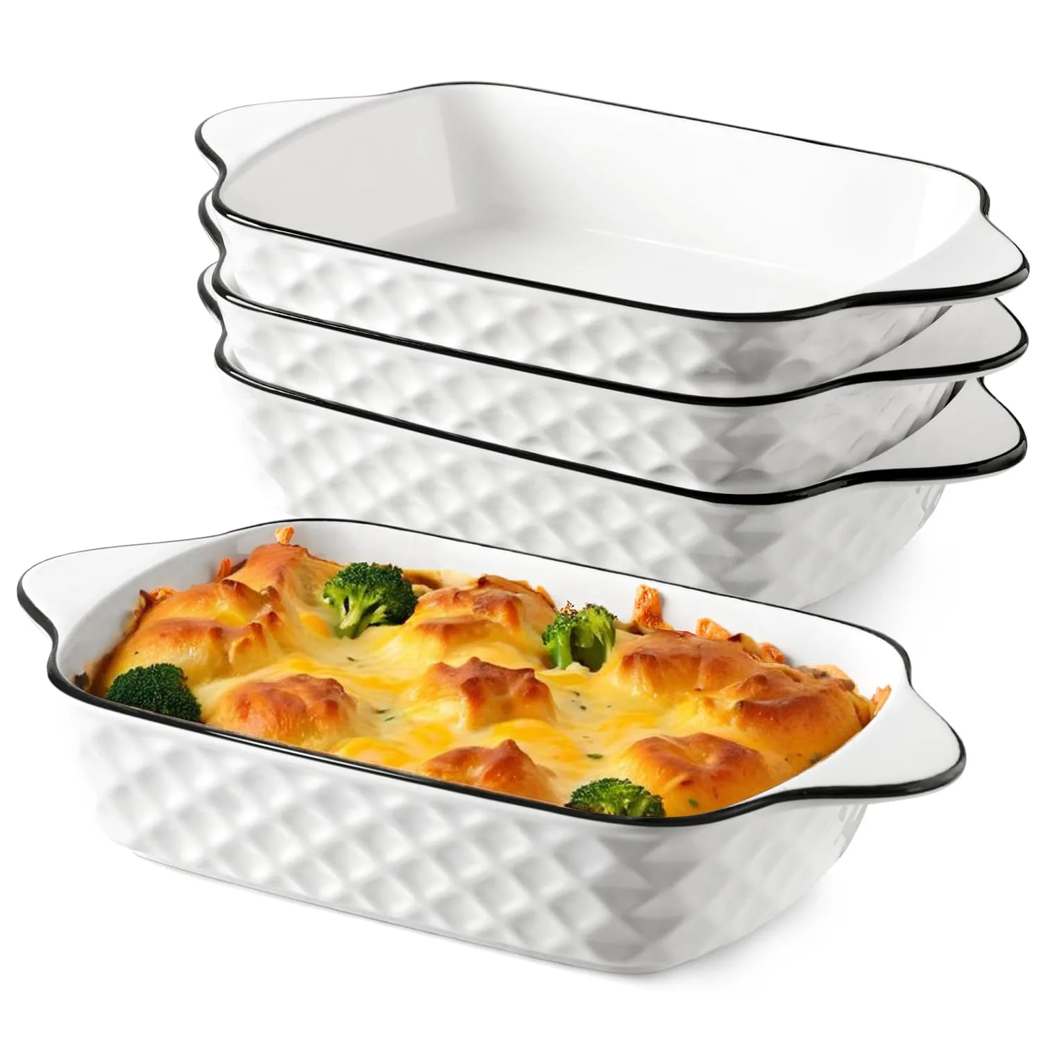 Baking Dishes Set of 4, 34oz Lasagne Dish - Oven Safe