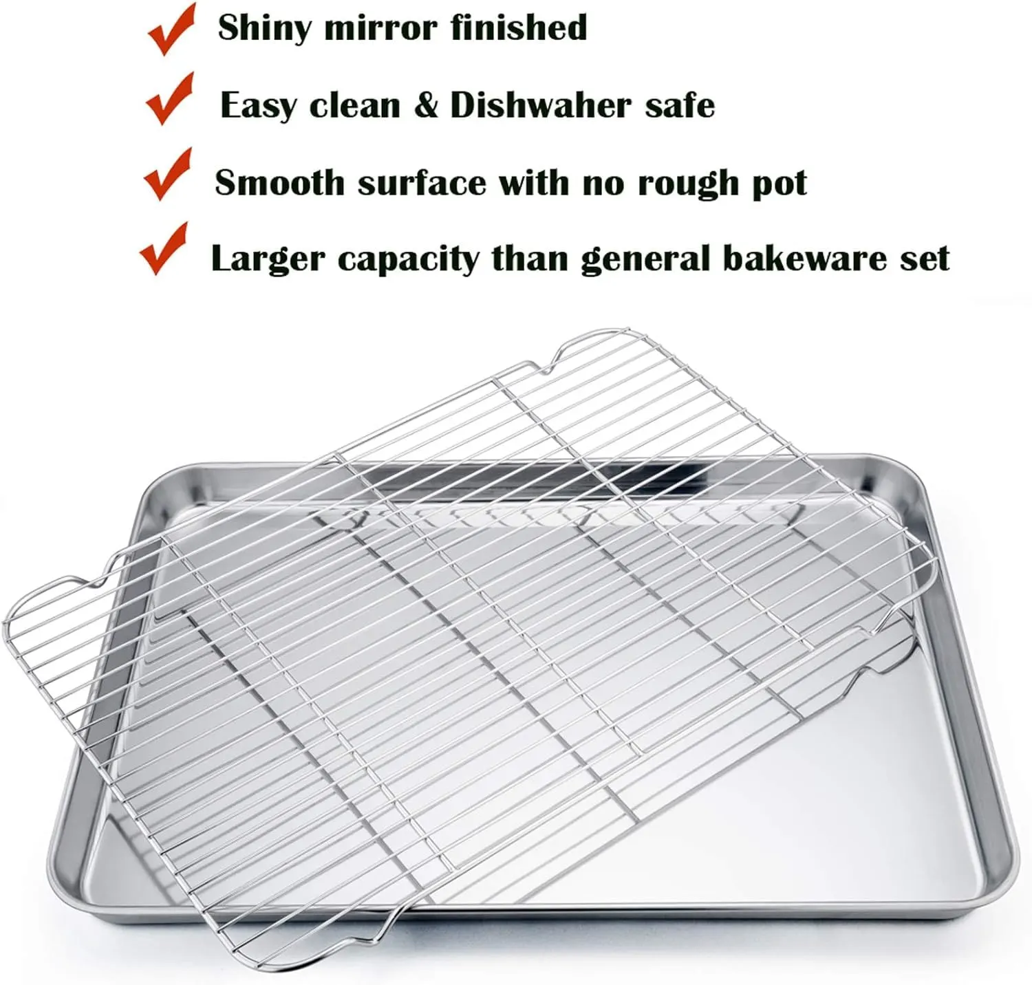 Baking Sheet Set Stainless Steel Oven Safe - Image 4