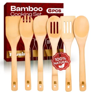 Bamboo Wooden Spoons for Cooking Utensil Set