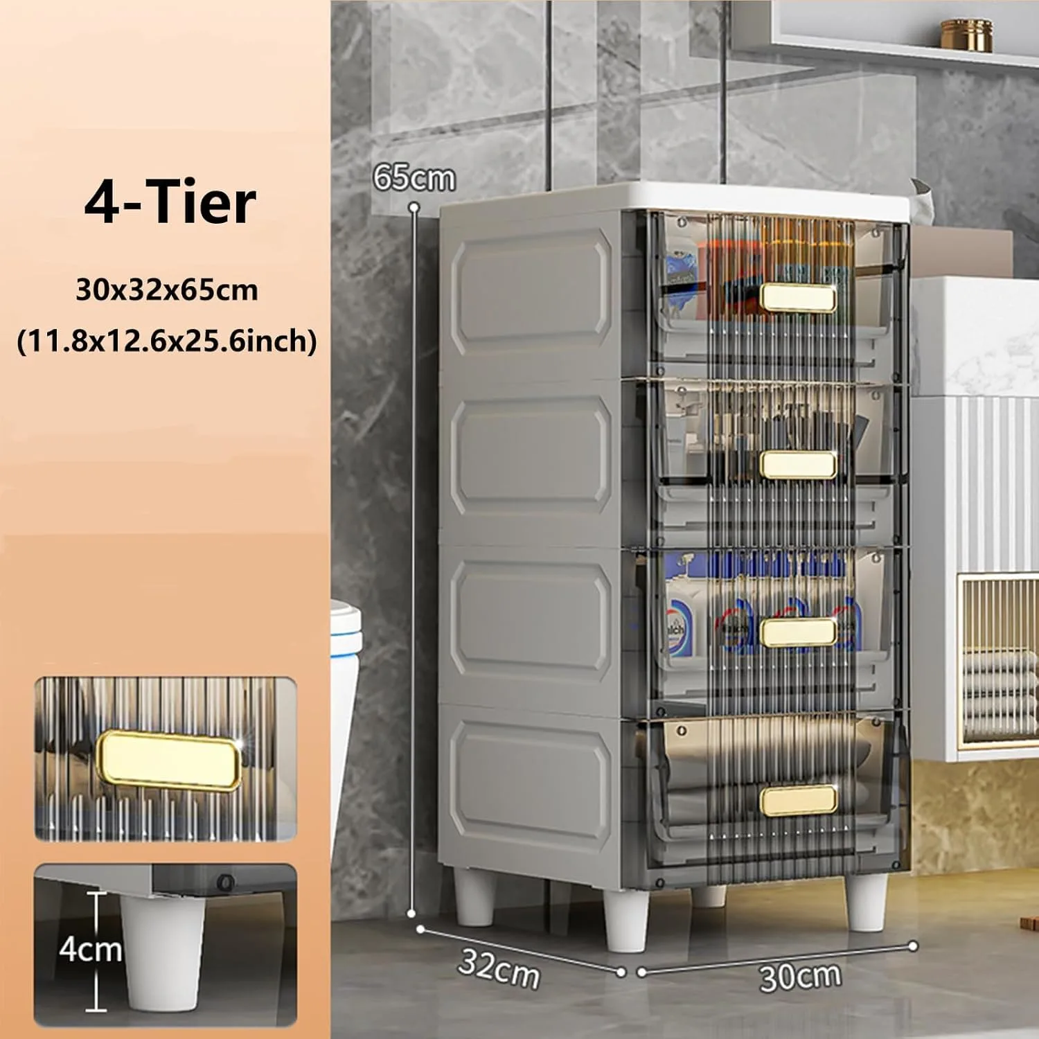 Bathroom Cabinet Shelf Storage Organizer - Image 2