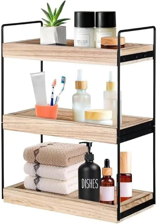 Bathroom Organizer Shelf - 3 Tier Vanity Countertop