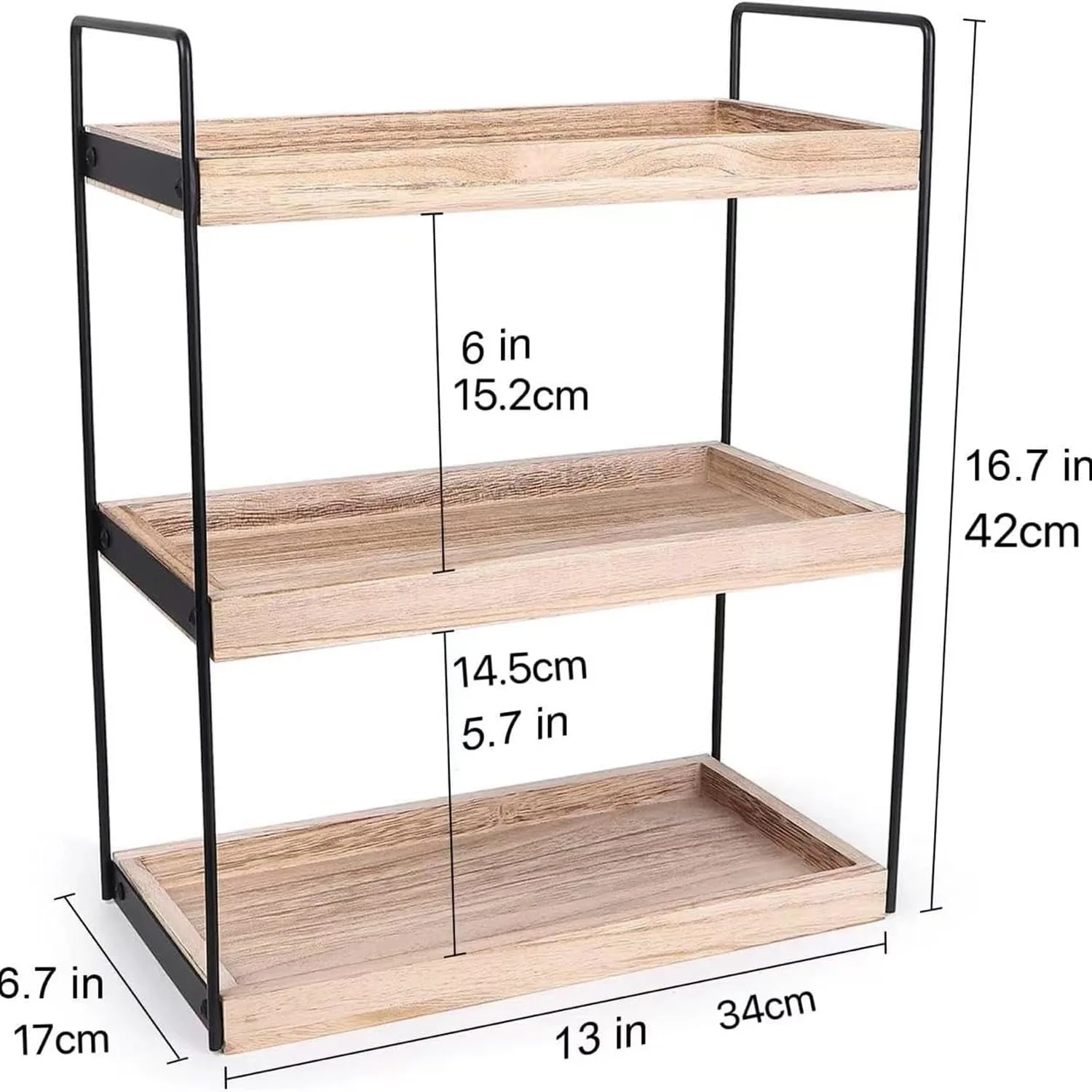Bathroom Organizer Shelf - 3 Tier Vanity Countertop - Image 3