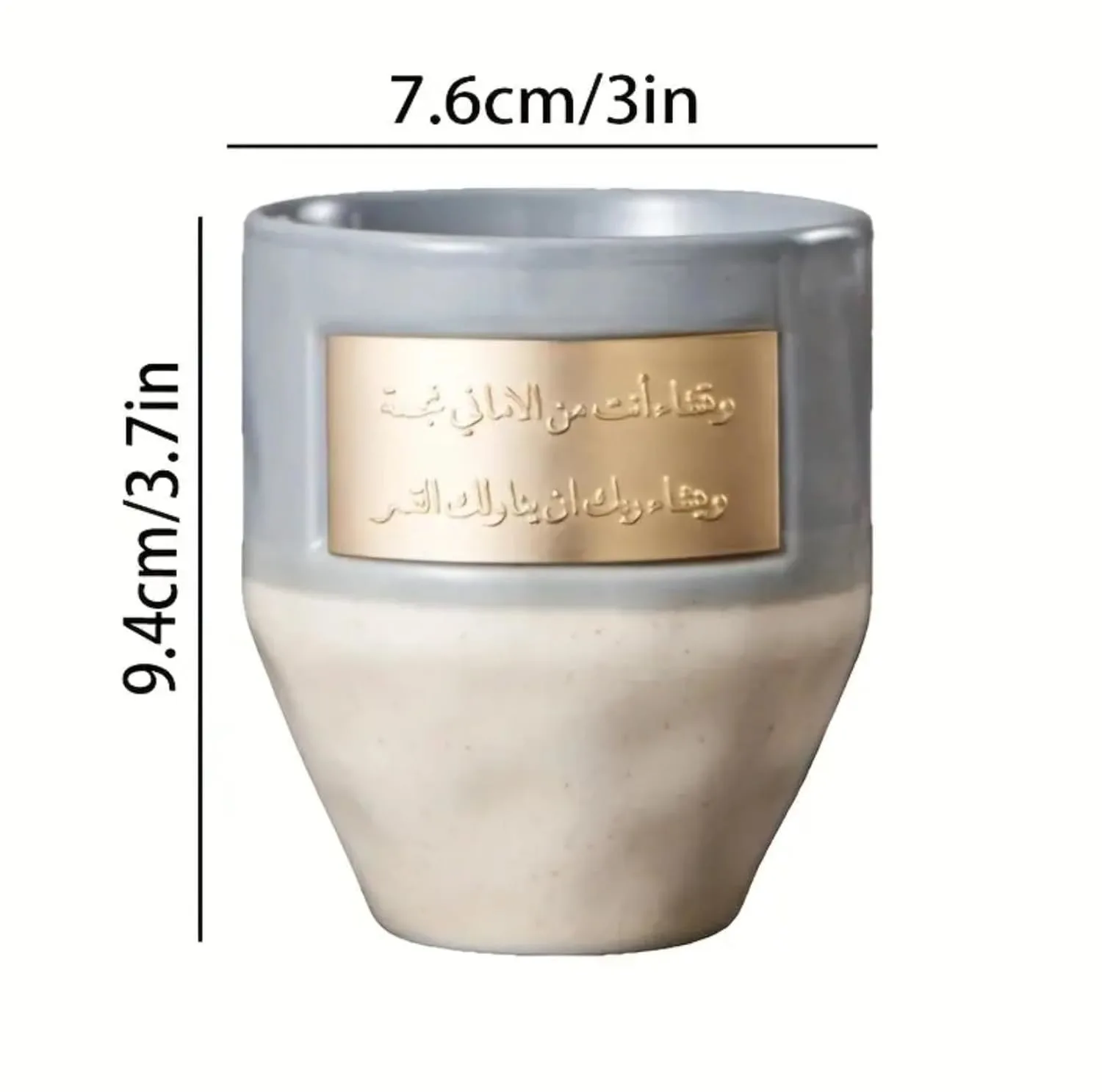 Ceramic Coffee Mug Copper Inscription Recyclable Gray - Image 3