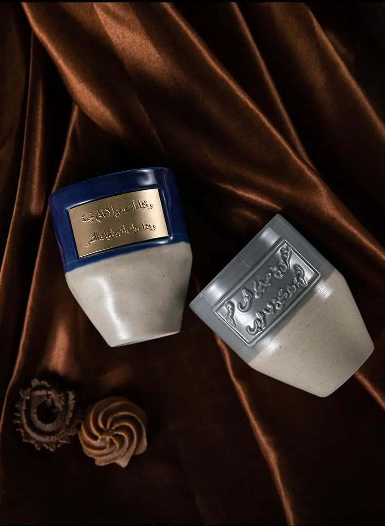 Ceramic Coffee Mug Copper Inscription Recyclable Gray - Image 4