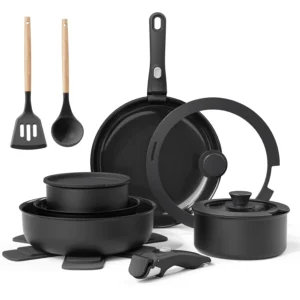Nonstick Ceramic Cookware Set, Healthy,17-Piece