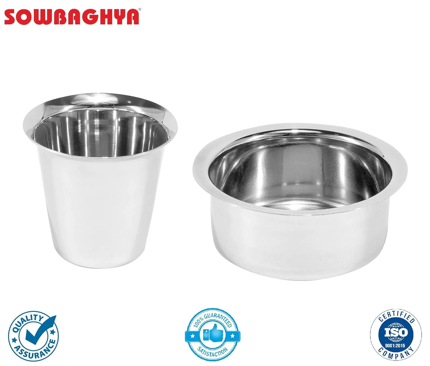 SOWBAGHYA Dabara Set Stainless Steel | South Indian Coffee - Image 3