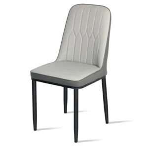 Modern Dining Chair PU Leather Kitchen Chair Orange