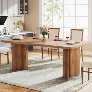 Dining Table for 4-6, Farmhouse Kitchen Table 160cm