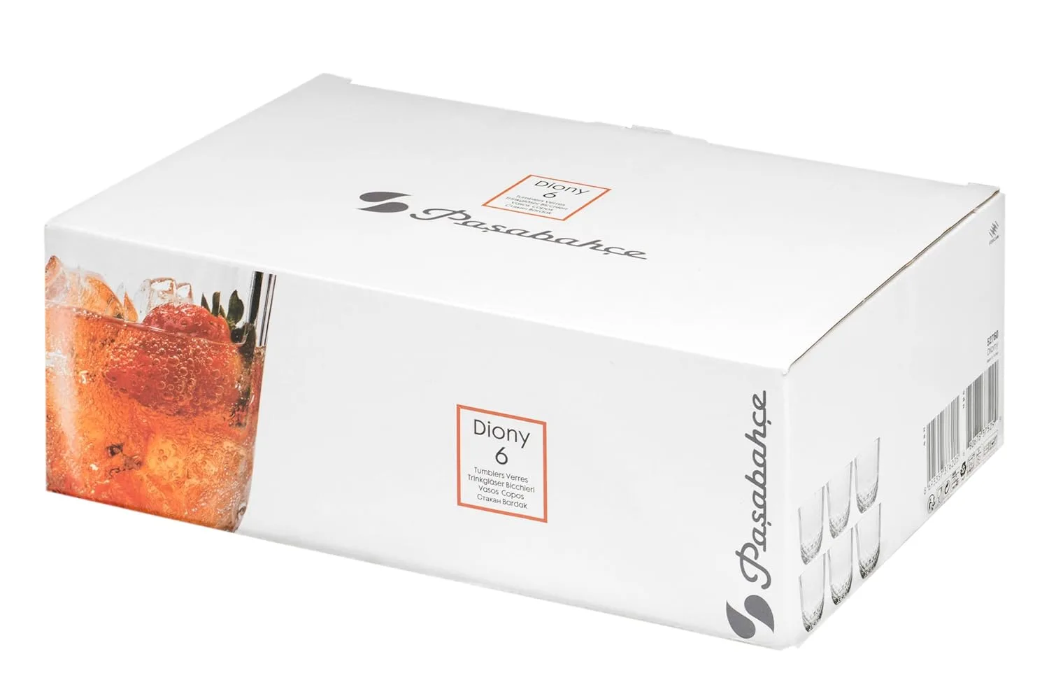 Diony Glass Tumbler Set - 6 Clear Glasses - Image 4