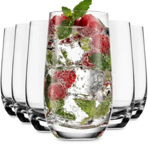 Drinking Glasses Set of 6 - 16oz Highball Glass Cups