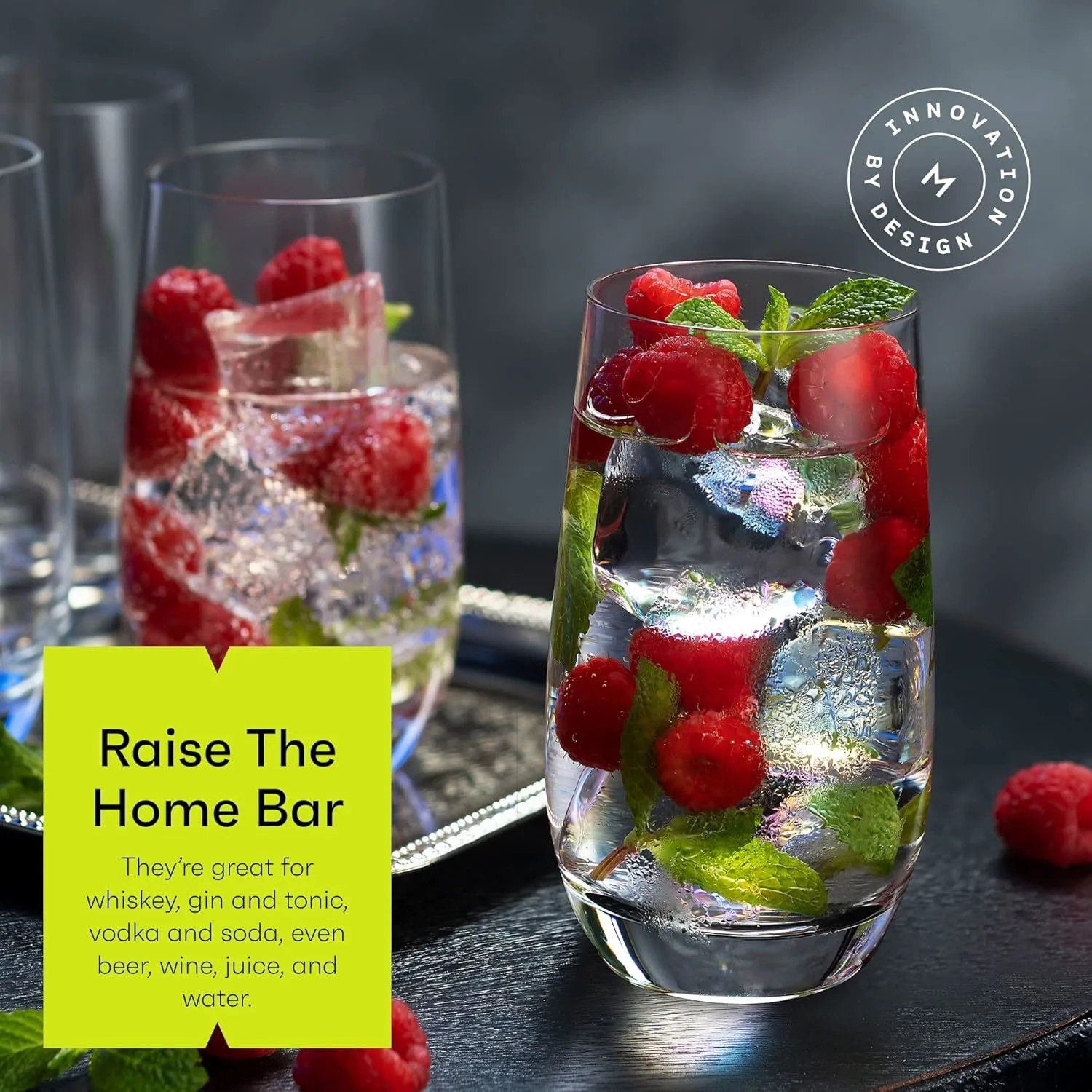 Drinking Glasses Set of 6 - 16oz Highball Glass Cups - Image 2