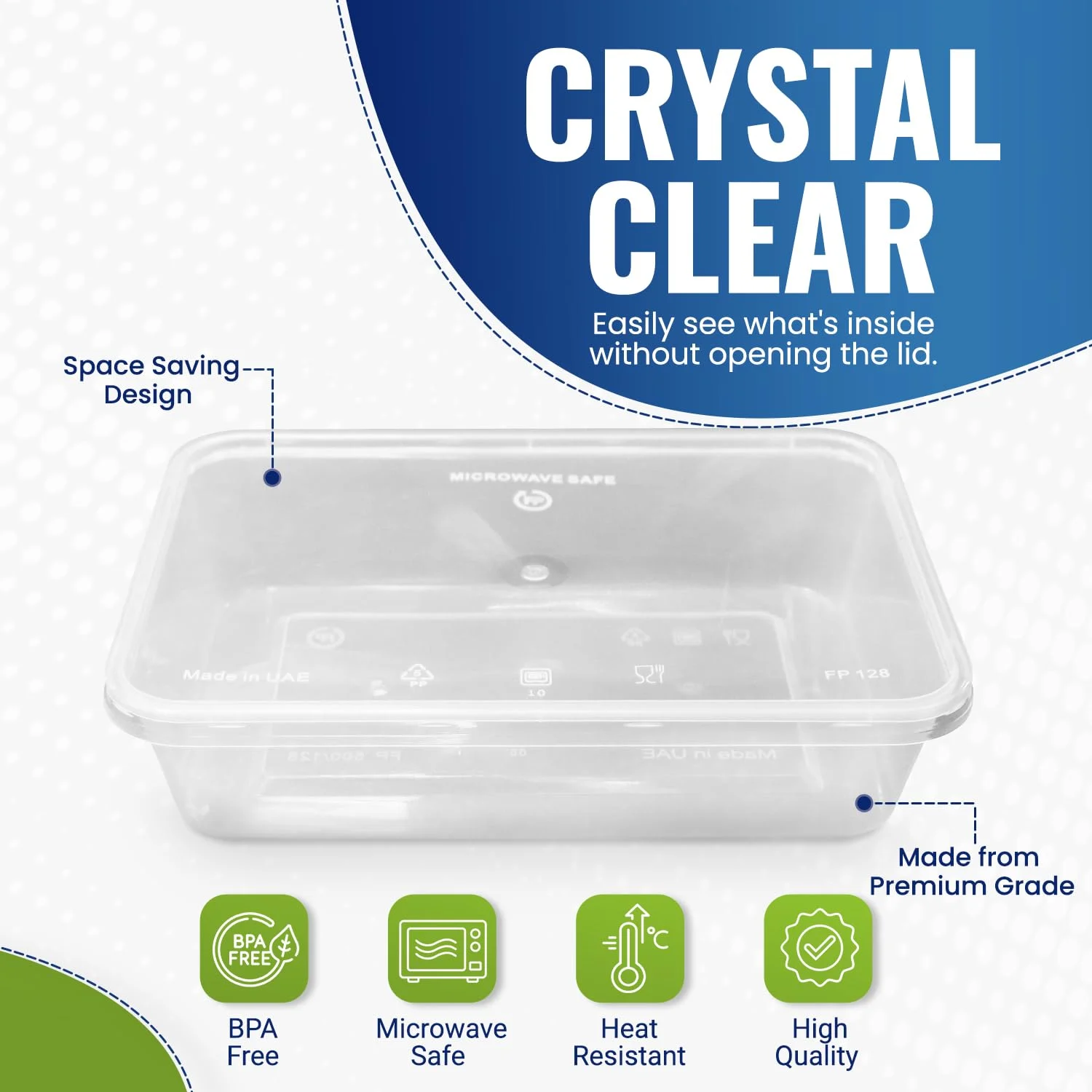 50 Pack Food Containers with Lids 750ml - Image 4