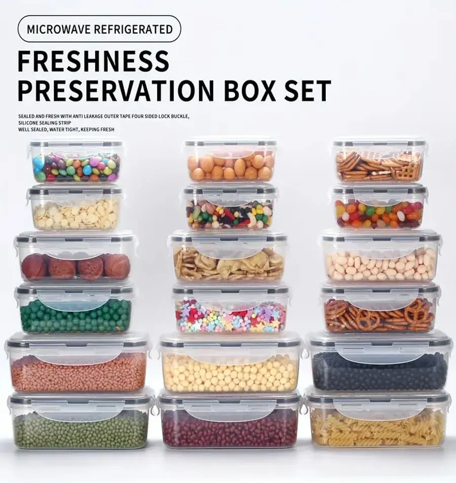 Food Storage Containers Set Airtight 18pcs + Labels - Image 4