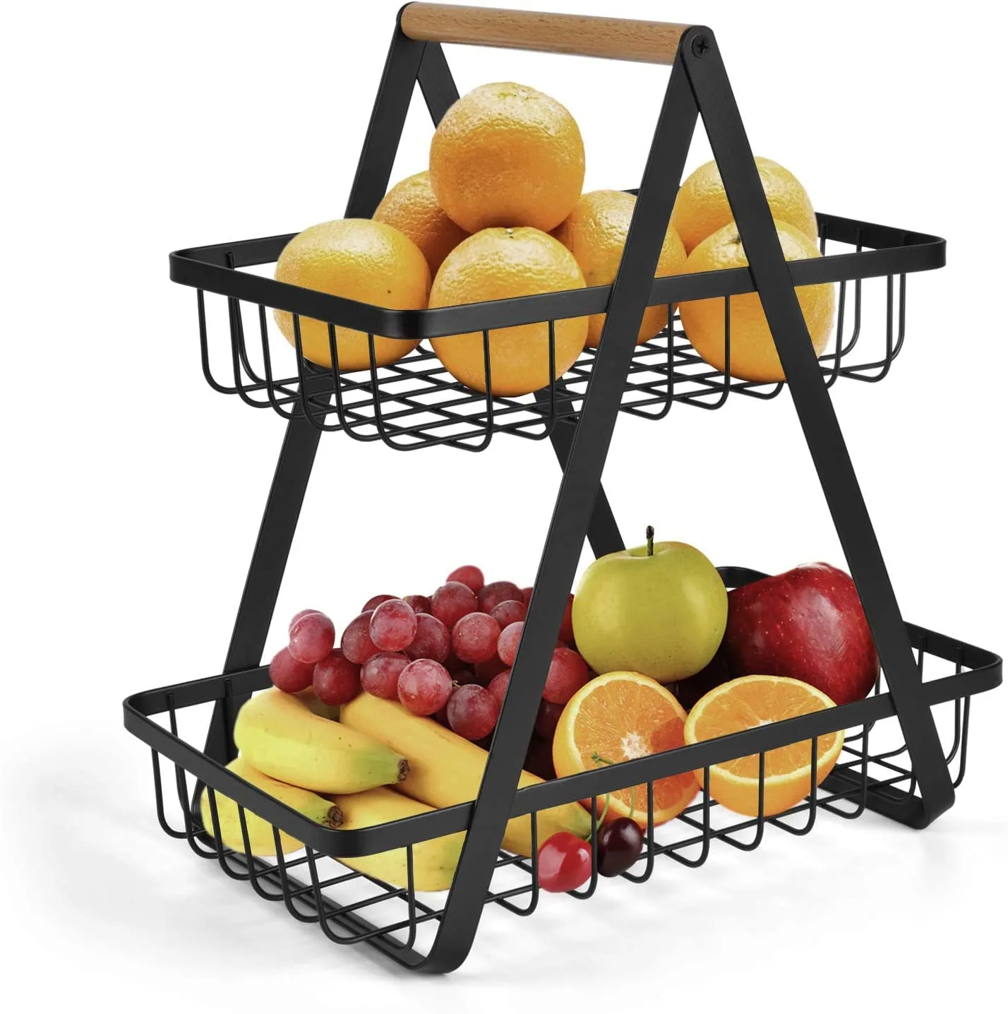 2 Tier Fruit Basket Countertop Vegetable Storage