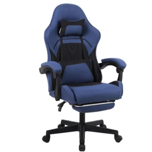 Gaming Chair with Footrest Ergonomic Leather Office Chair