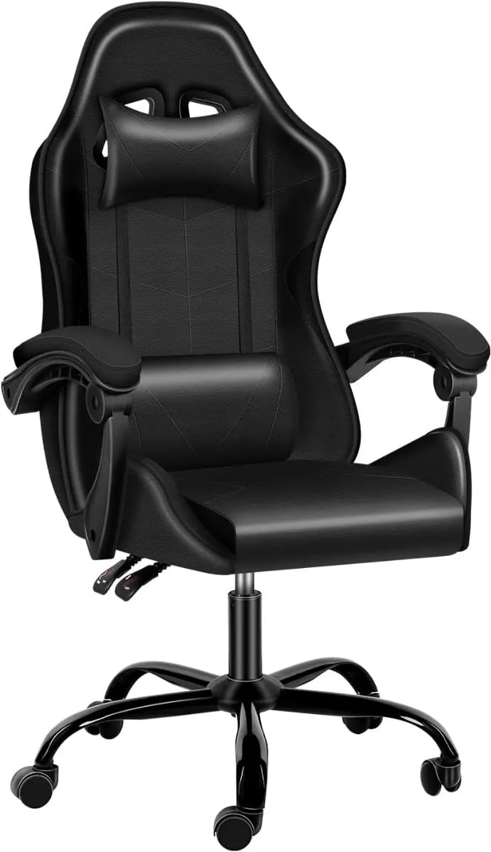 Ergonomic Gaming Chair, Reclining, Lumbar Support