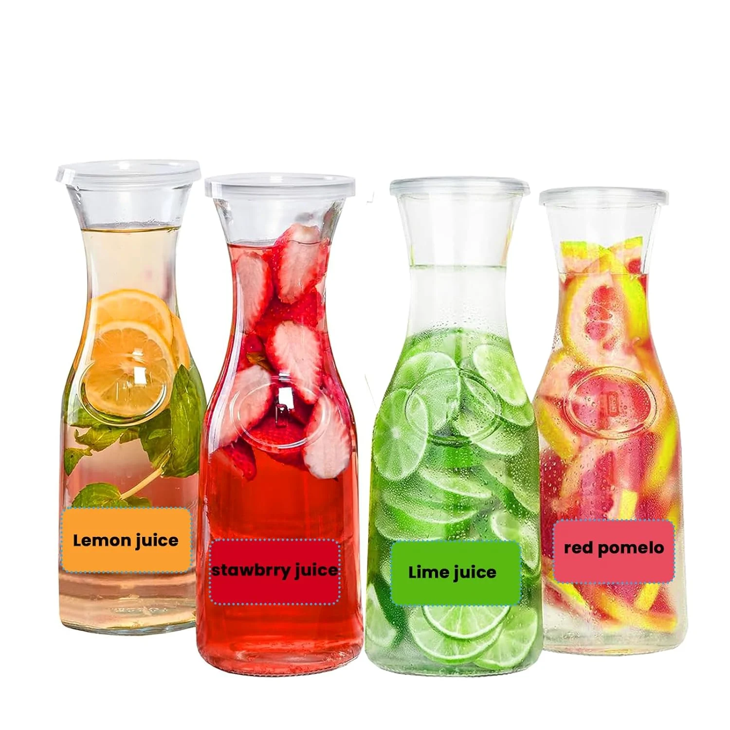 Glass Carafe with Lid Set - Juice, Mimosa Bar