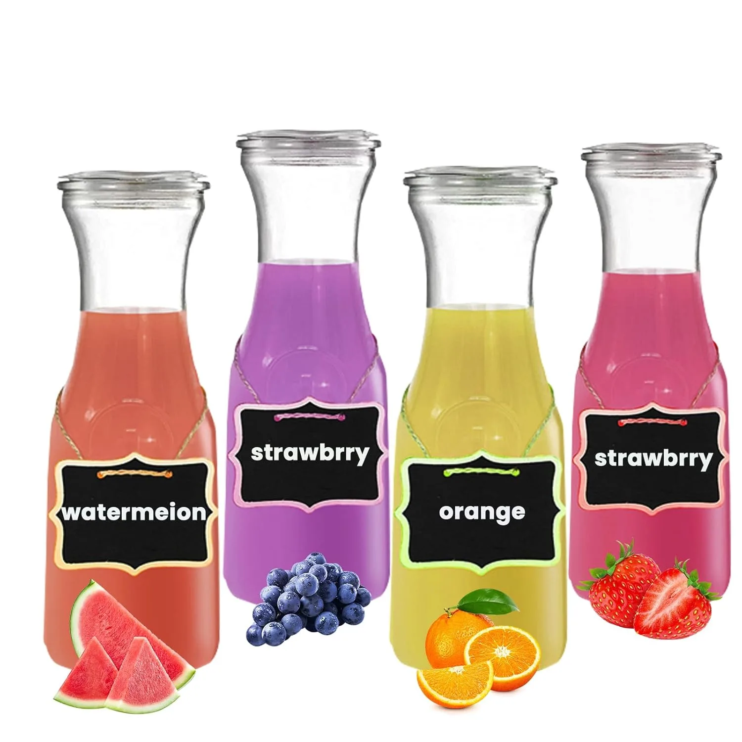 Glass Carafe with Lid Set - Juice, Mimosa Bar - Image 4