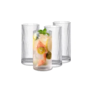 Glass Cups Vintage Cocktail Glasses Set of 4