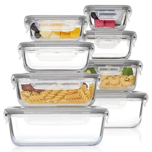 Glass Meal Prep Containers 3-Pack Leakproof