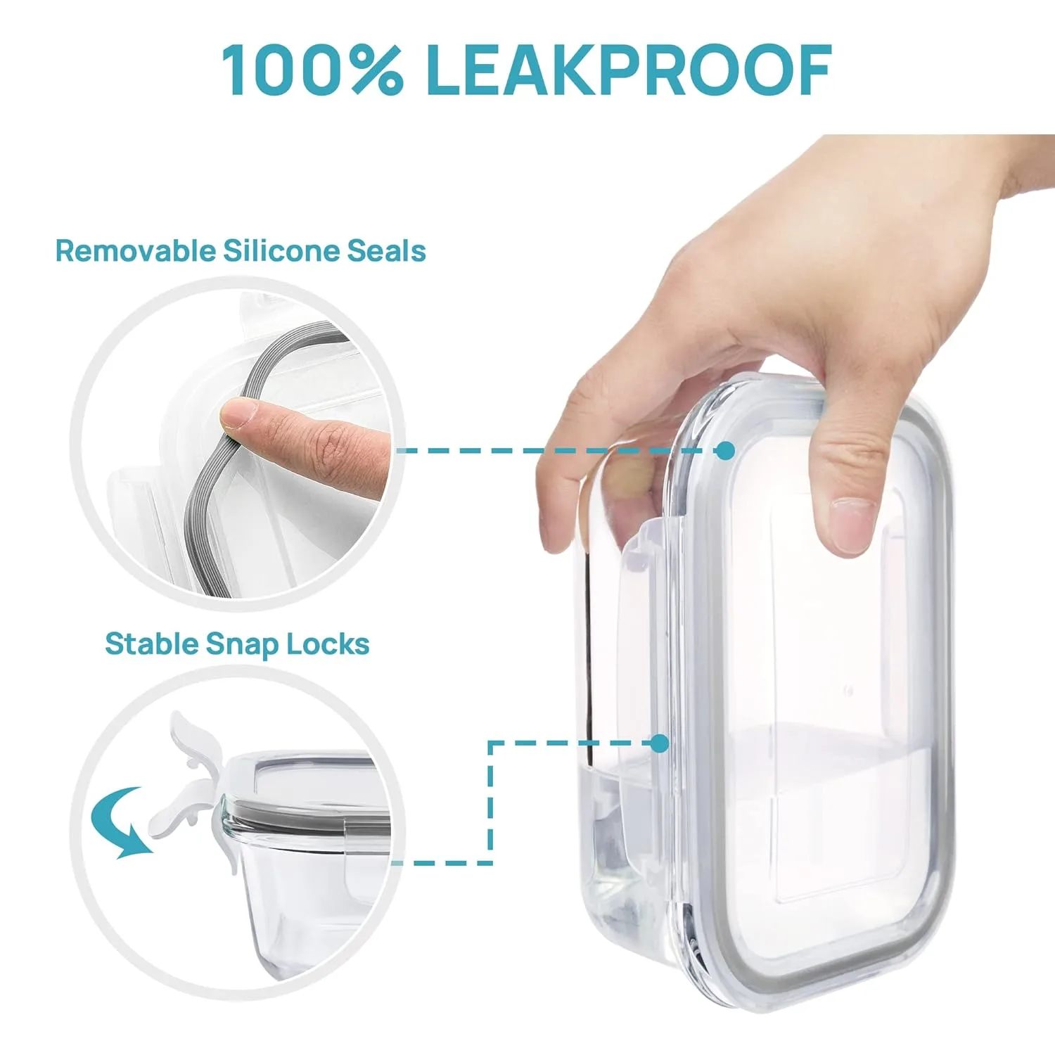 Glass Meal Prep Containers 18 Pack Airtight - Image 4