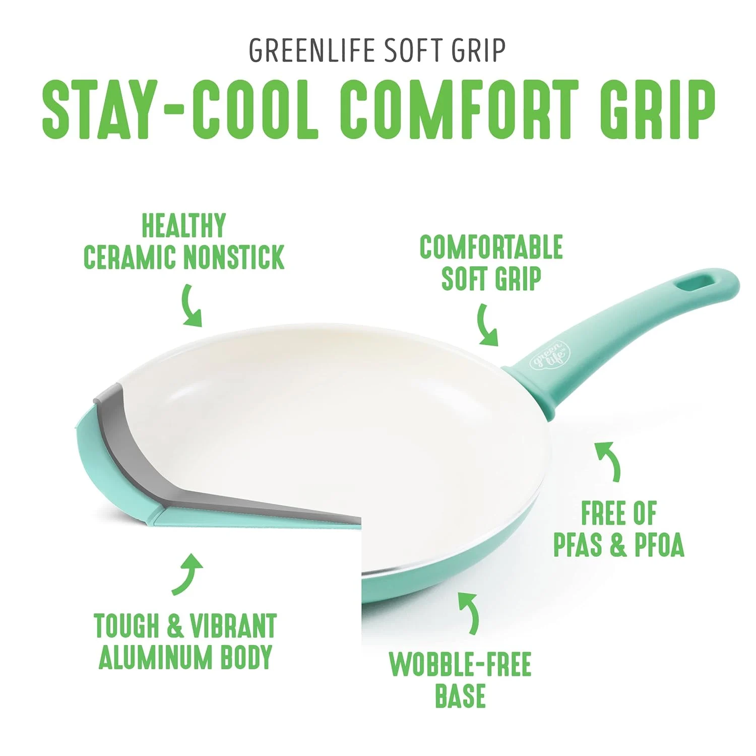 GreenLife Nonstick Cookware Set - 15 Piece - Image 4