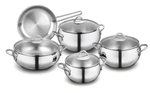 Korkmaz Tombik Cookware Set - Stainless Steel Pots & Pans