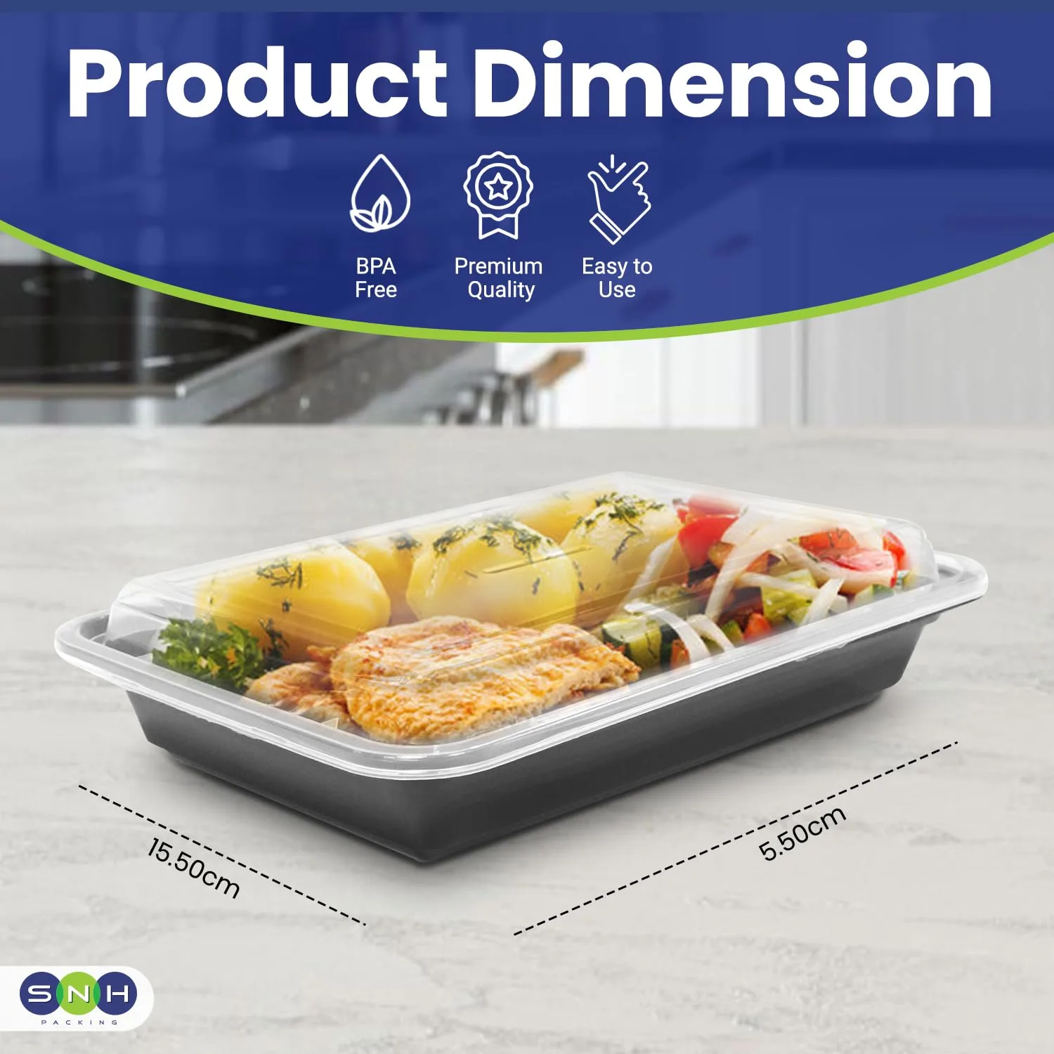 Meal Prep Containers with Lids - 24 Pack Food Storage - Image 3