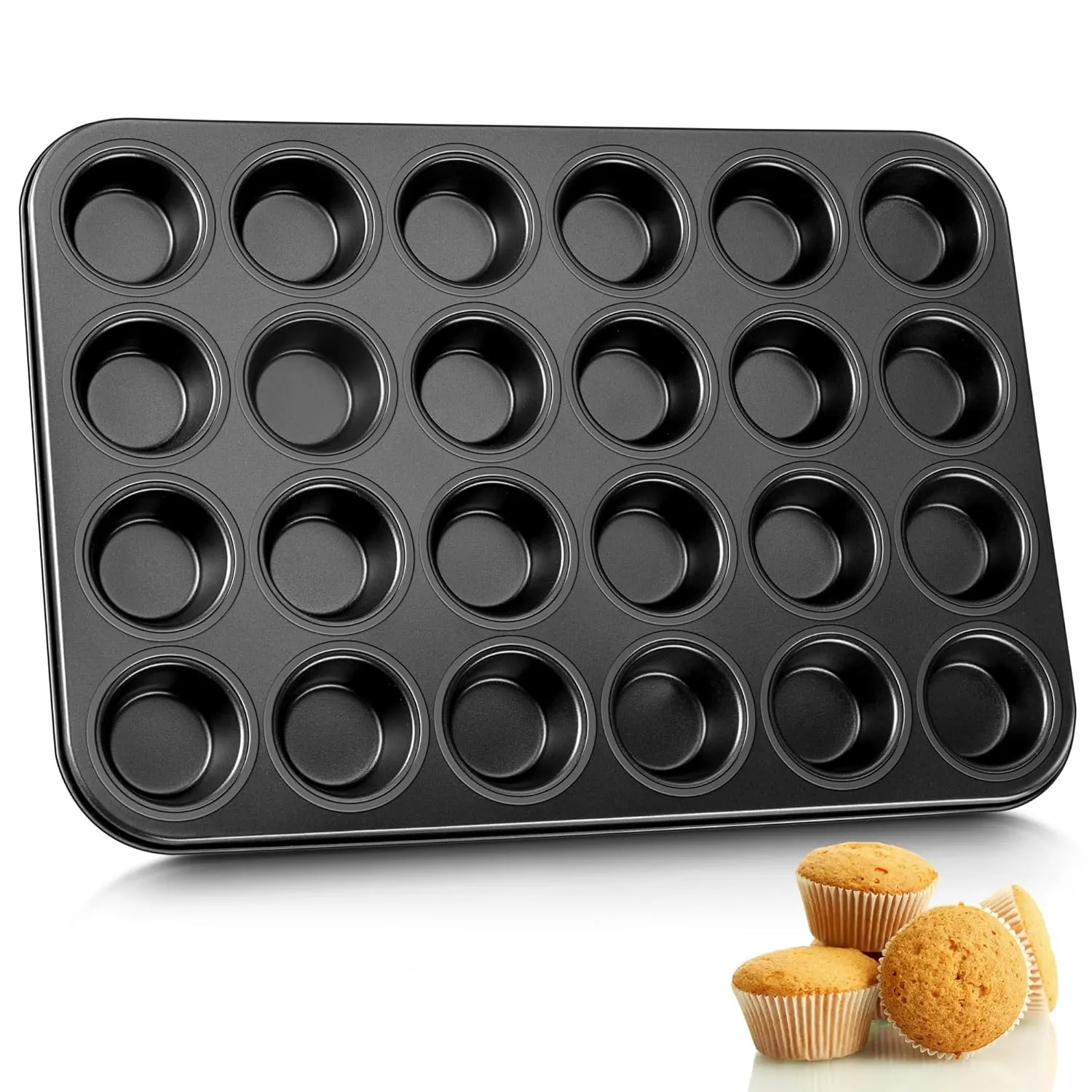 Mini Muffin Pan 24-Cup Nonstick Cupcake Tin