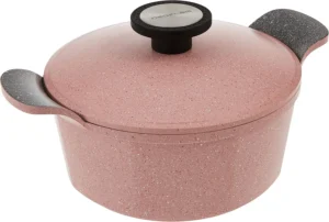 Neoflam Pote 24cm Nonstick Cookware Pot - Pink Marble