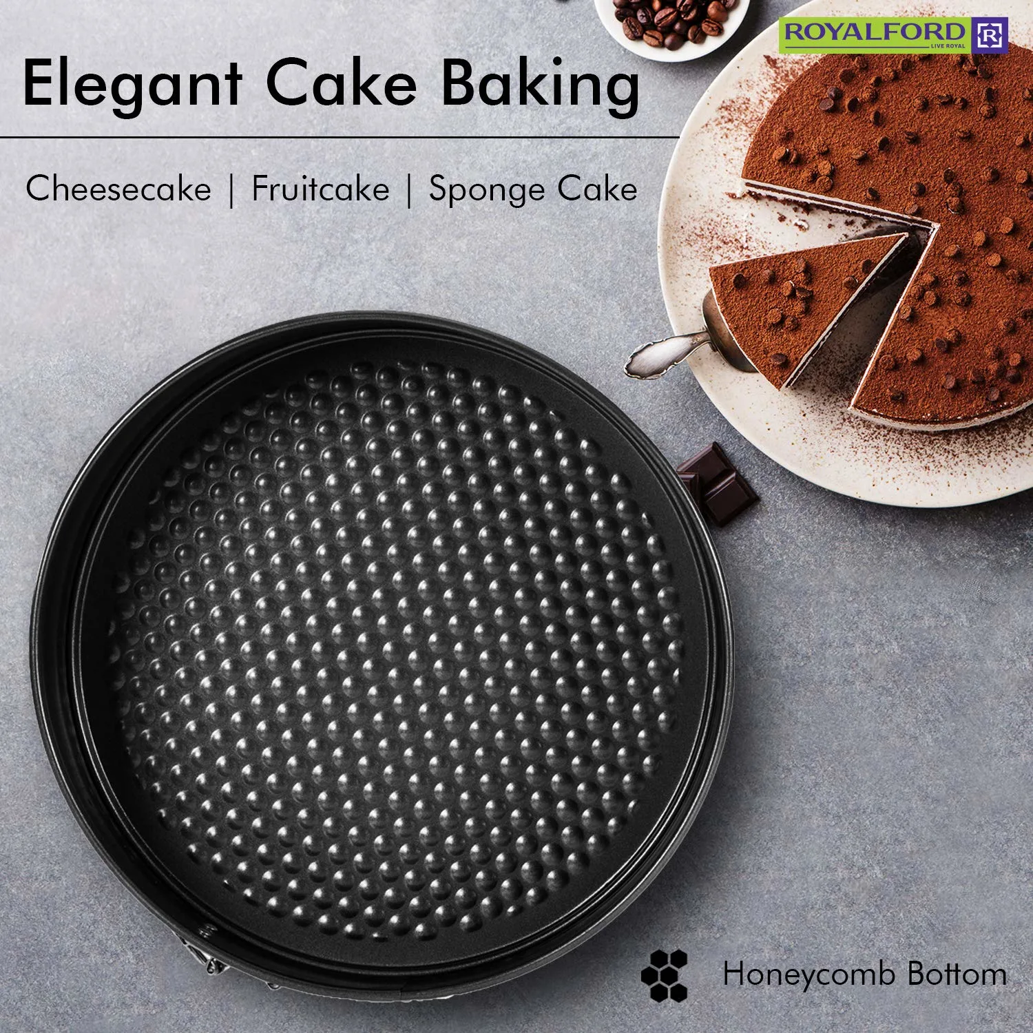 Non-Stick Springform Cake Tin Quick Release 24cm - Image 2