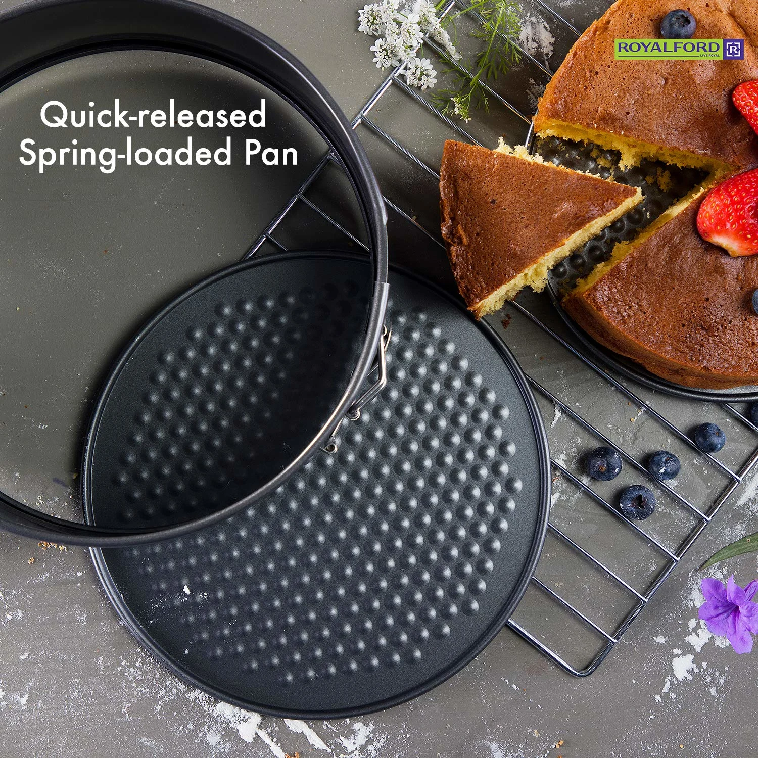 Non-Stick Springform Cake Tin Quick Release 24cm - Image 3