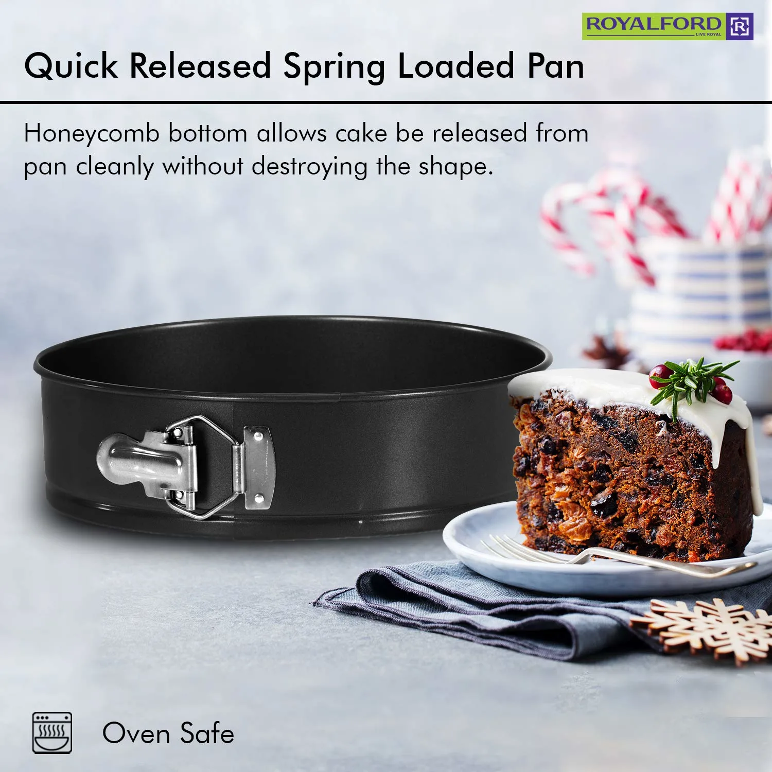 Non-Stick Springform Cake Tin Quick Release 24cm - Image 4
