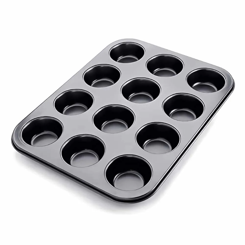Non-Stick Muffin Pan Set - 12 Cup Baking Tray