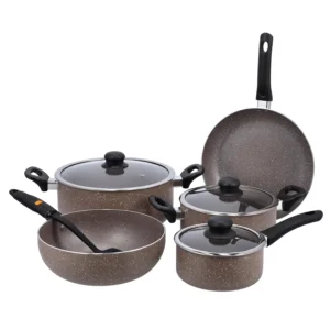 7pc Nonstick Cookware Set - Casserole, Frypan, Saucepan
