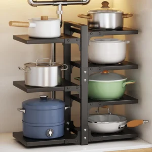 Pan Organizer Rack: Adjustable Pot Rack for Cabinet