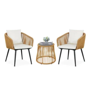 Patio Bistro Set Outdoor Wicker Conversation Set