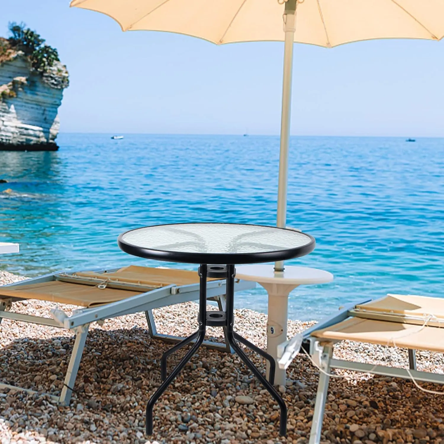 Patio Coffee Table Outdoor Side Table Balcony - Image 2