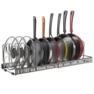 Pot and Pan Organizer Rack Expandable Cookware Holder