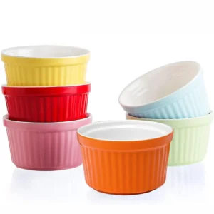 8oz Ramekins Oven Safe - Souffle Dishes Set of 6