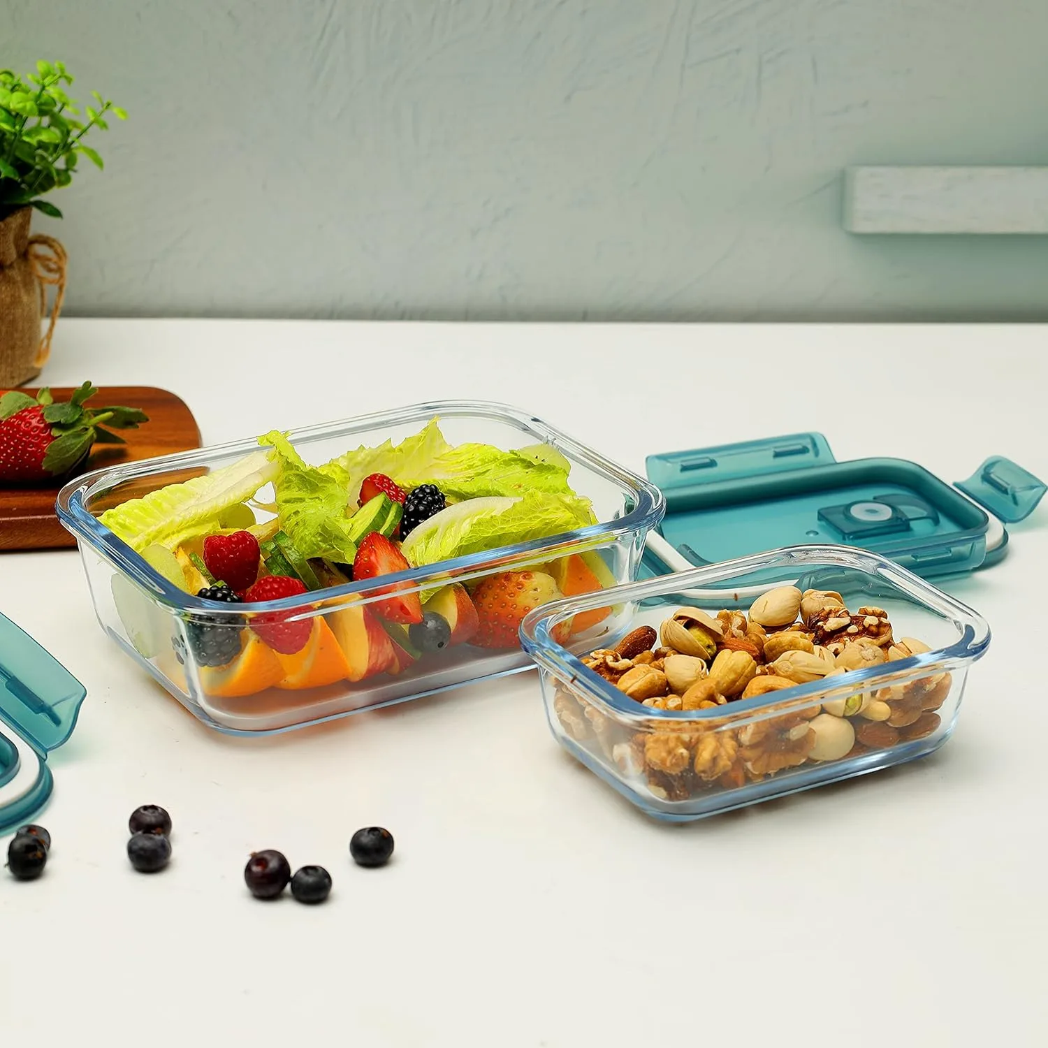 Royalford Glass Food Storage Containers - 2 Pcs Airtight - Image 4