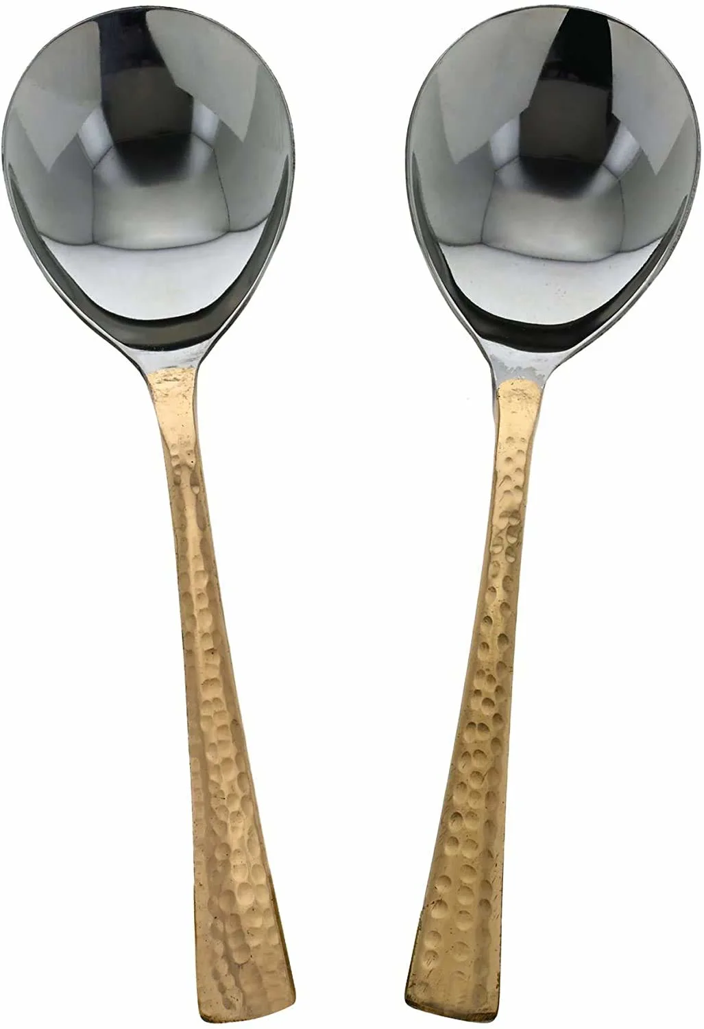 Serving Spoons Set Copper Stainless Steel 2-Piece