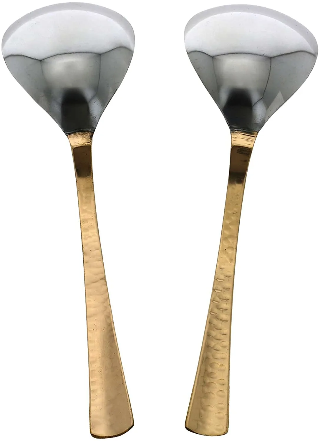 Serving Spoons Set Copper Stainless Steel 2-Piece - Image 2
